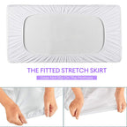 1pc Crib Mattress Protector Smooth Waterproof Mattress Cover Washable Anti Mites Bed Cover