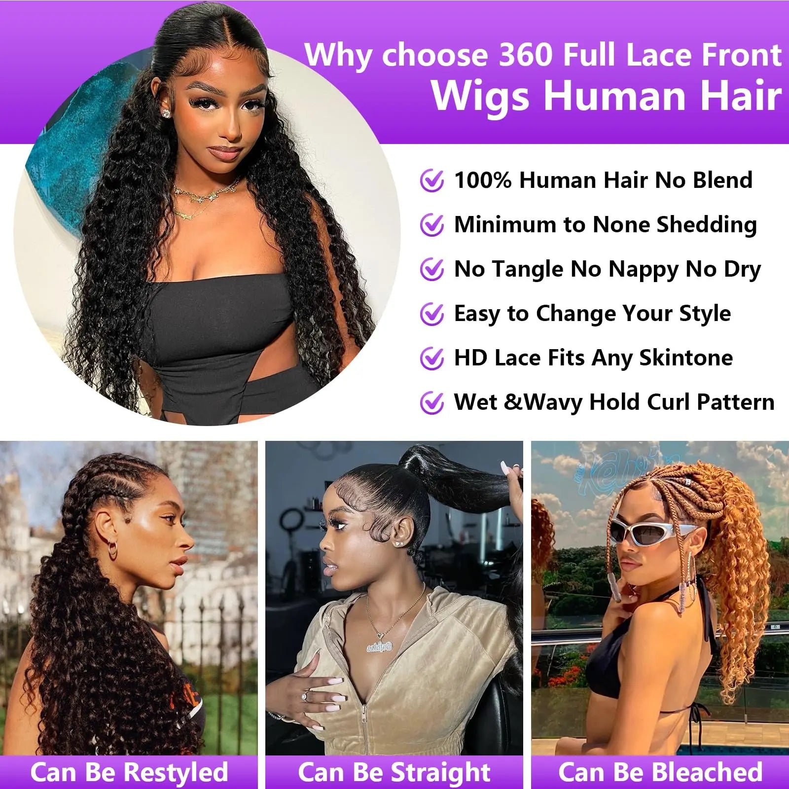 360 Full Lace Wig Human Hair Pre Plucked Hd Transparent Lace Frontal Human Hair Wig Pre Plucked with Baby hair Deep Wave Wig
