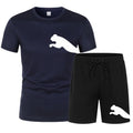 Summer 2026 Trendy Casual Sports Two-Piece Set for Youth Men Short-Sleeved T-Shirt And Shorts Combo Sportswear Set