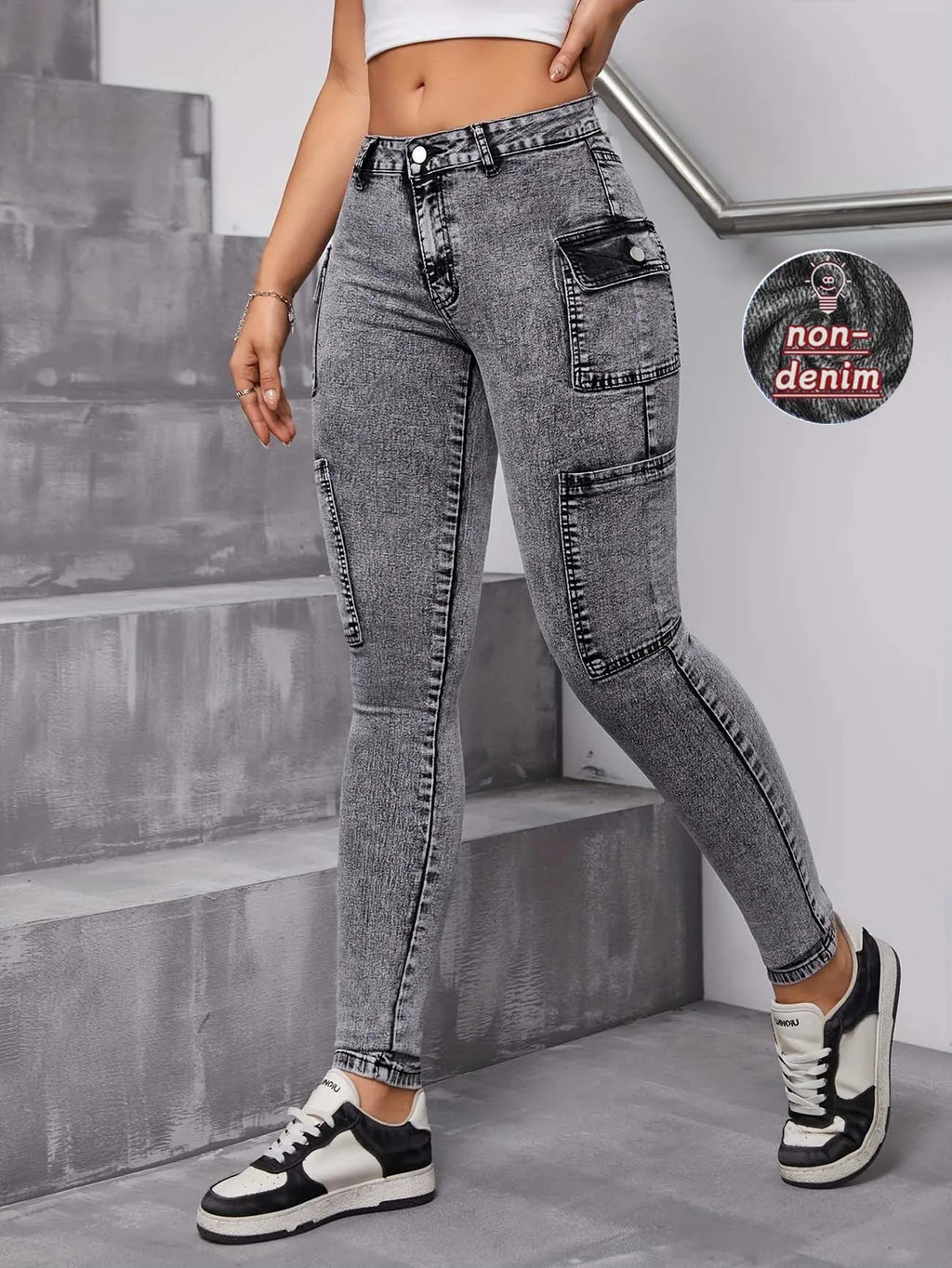 Printed Leggings, Non-Denim Fabric, High Waist Tummy Control Skinny Long Pants, High-Stretch Breathable Seamless Yoga Pants
