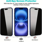 3Pack Privacy Screen Protector for iPhone 11 12 13 14 15 16 17 Pro Max 16e Air Protective Glass For iphone 13 12 Mini Glass