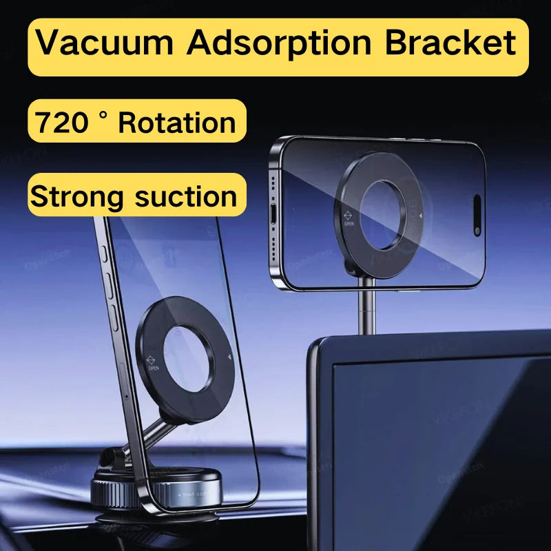 Universal Magnetic Phone Holder With Strong Suction Cup 1.5KG Adsorption 18-65 KPa 360° Rotation Car Dashboard Holder For Phone