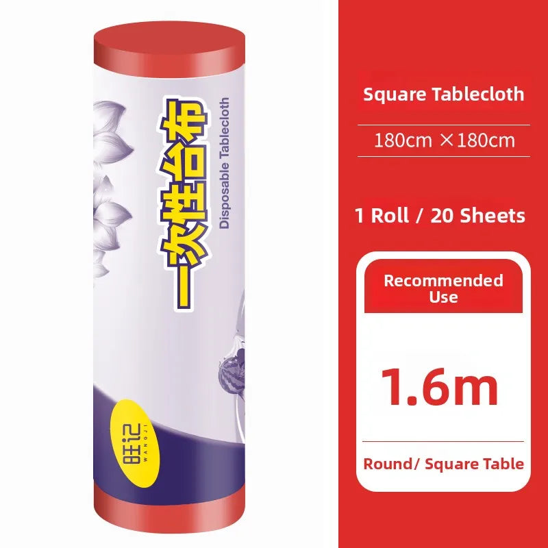 Disposable Plastic Tablecloth Thiened Waterproof Transparent Small Dining Cloth Home Use round Rectangle Square Tablecloth