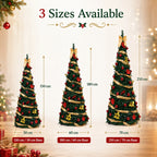 Foldable Christmas Tree with LED Lights Decoration Accessories Integrated Artificial Christmas Tree 1.5M To 2.1M for Home Decor