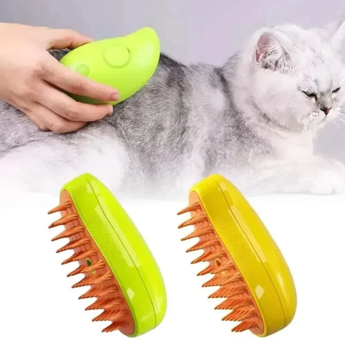 3-in-1 Electric Cat Hair Brush Sprayer, Steam Grooming Massage Tool for Pets