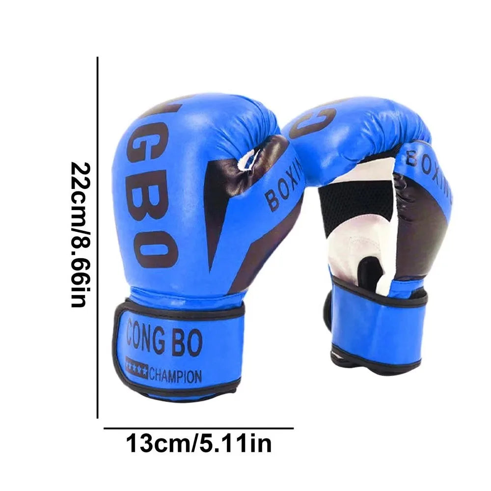 1Pair Breathable Kids Boxing Gloves PU Leather Muay Thai MMA Punching Karate Child Punching Gloves 6oz Training Gloves