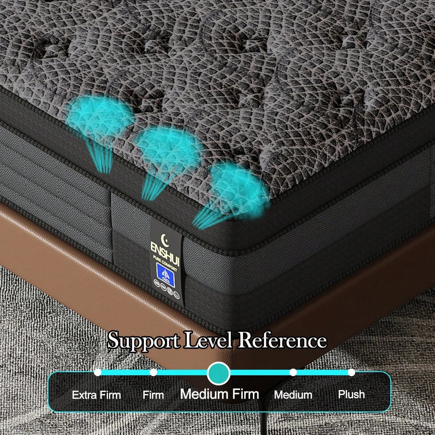 12/14inch Memory Foam Mattress Twin Full Queen King Pocket Spring Mattress Medium Firmness Suitable for Home Bedrooms and Hotels