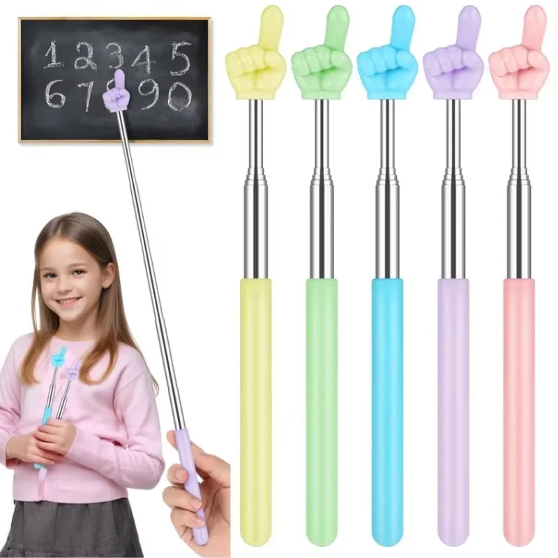 School Office Supplies Finger Read Guide Pointer Rod Telescopic Pointer Stick Tools For School Office Teacher Supplies Teaching