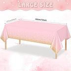 5pcs Plastic Dot Disposable Table Cloth for Parties,Plastic Tablecloth,Golden Dots Table Covers for Picnic,Birthday,Party