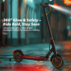 Electric Scooter Adults, 550W Motor, 19 Miles Range 19 MPH, UL Certified Folding E-Scooter for Adults Built-in Side Lights, Front Suspension with App Control