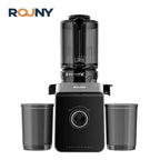 ROUNY Cold Press Extractor with Filter-Free, Easy Clean Electric Fruit Slow Juicer Machine with 130mm Large Feed Caliber,  Black