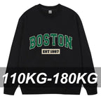 Plus Size Pullovers Men's Sweatshirts 110-185kg Oversized Round Neck Long Sleeve Tees Loose Tops Big Size Male Clothing 1XL-7XL
