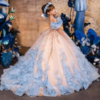 Customized Gorgeous Flower Girl Dresses For Wedding Tiered Appliques Off Shoulder Princess Birthday Party Luxury Prom Gown