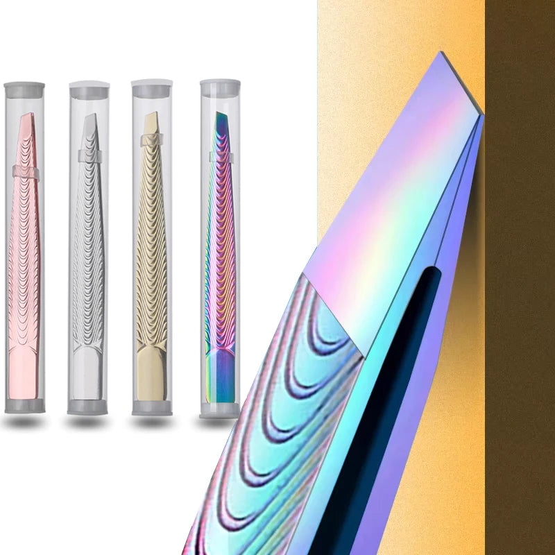 Professional tweezers are specially used in beauty salons to pick up eyebrows, face, eyelashes, hair removal and makeup tools