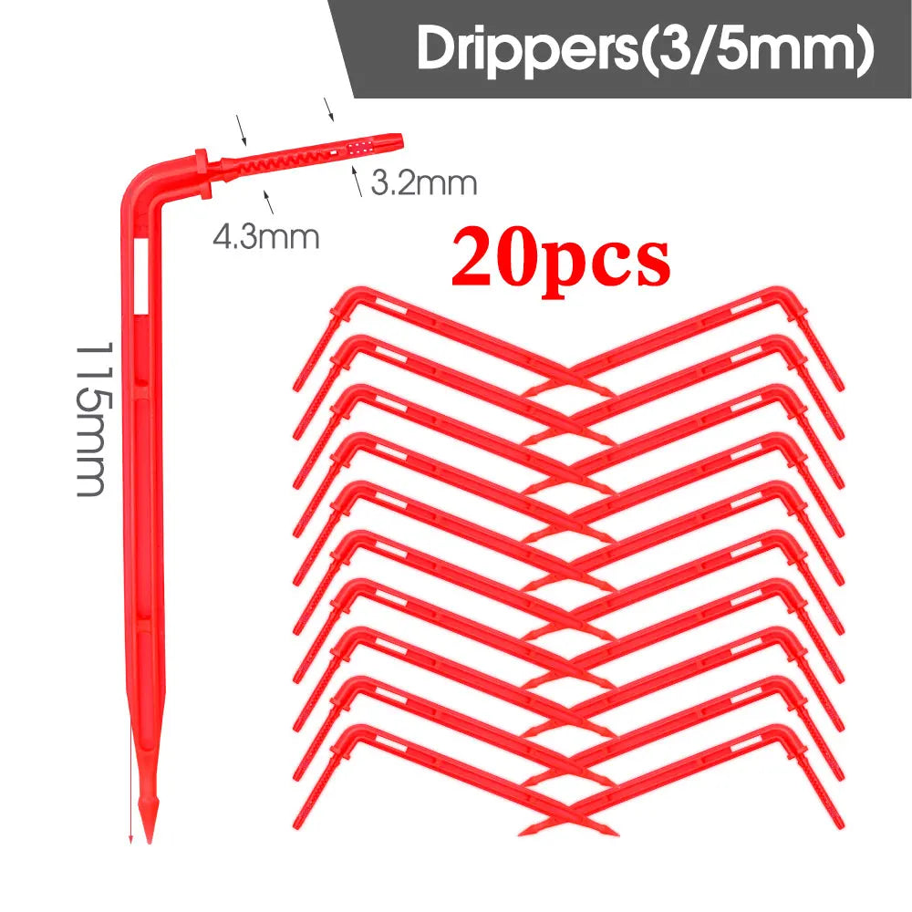 2L 4L 8L Dripper Irrigation 3/5mm Hose 2/4-Way Connector Water Splitter Emitter Drip Arrow Micro Drip System Garden Accesorries