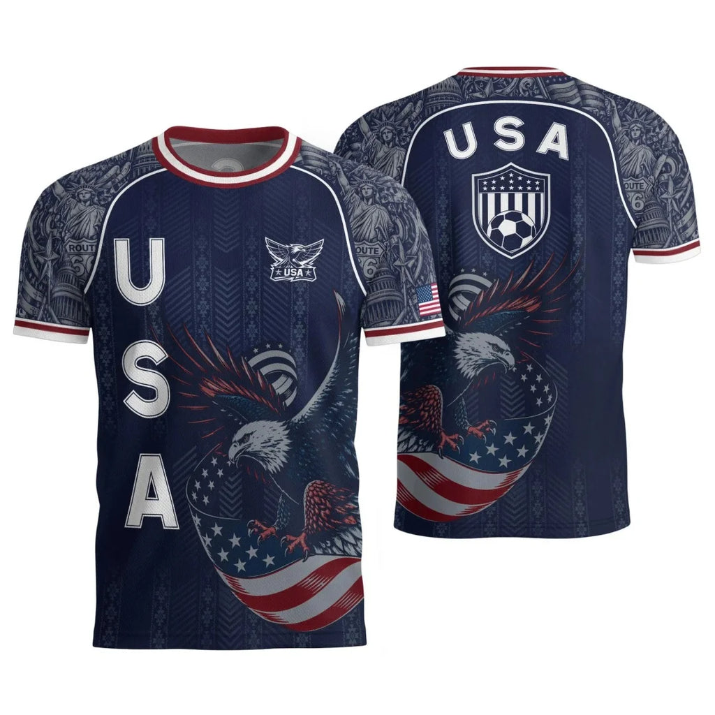 2026 America Soccer Jersey USA Football Team Jersey Match training Kit Summer Sports Men's T-Shirt Clothing Tee Y2k Woman ﻿
