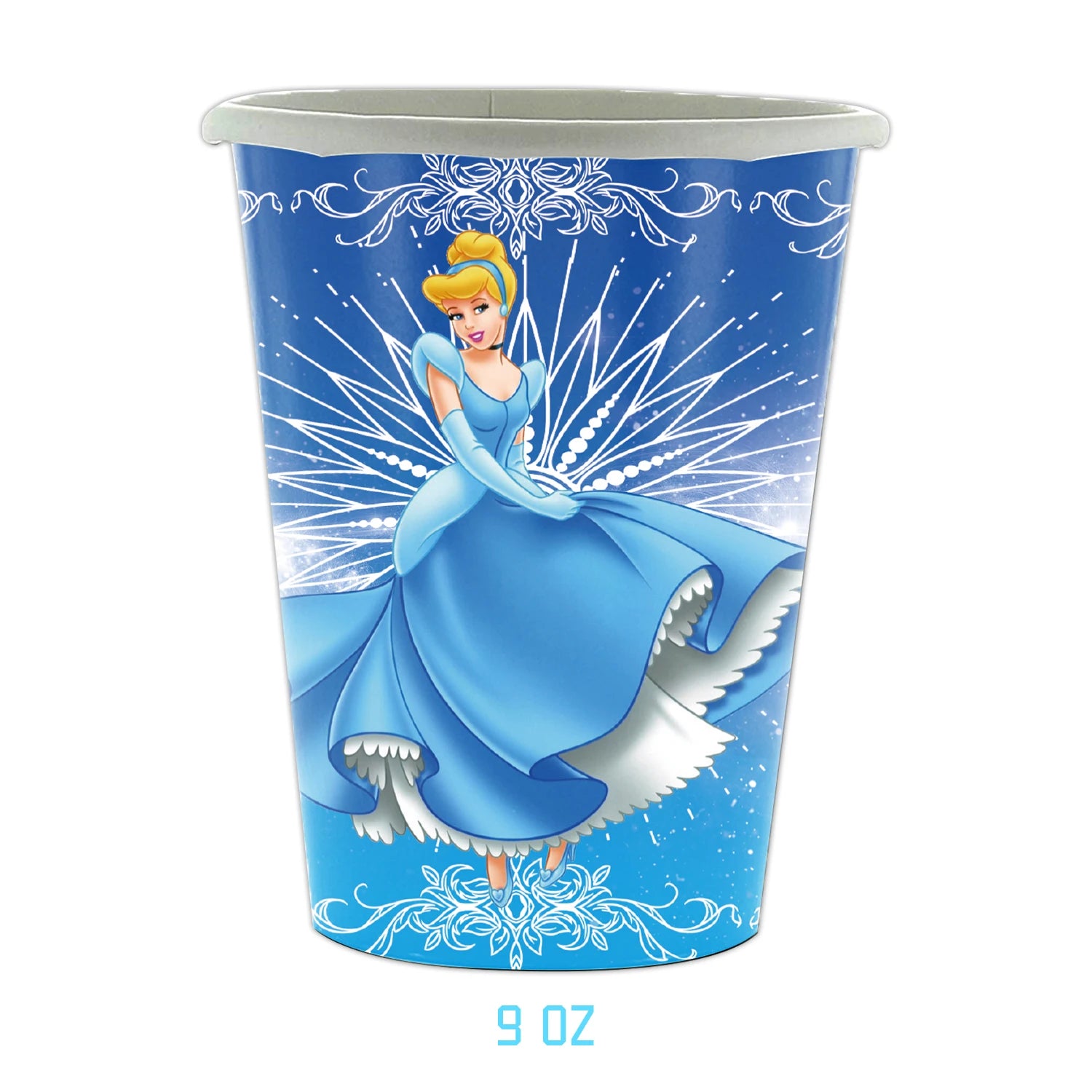 Princess Party Cups Supplies,9oz Disposable Paper Cups for Kids Girls Princess Birthday Party Decorations Tableware