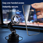 Universal Vacuum Suction Cup Magnetic Car Phone Holder Foldable 360° Rotation Mount Ideal for Bedroom Bathroom Glass Dashboard