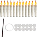 12/48 PCs  LED Floating Candles with Magic Wand Remote Flameless Flying Candle Flickering Warm Light for Halloween Holiday Decor