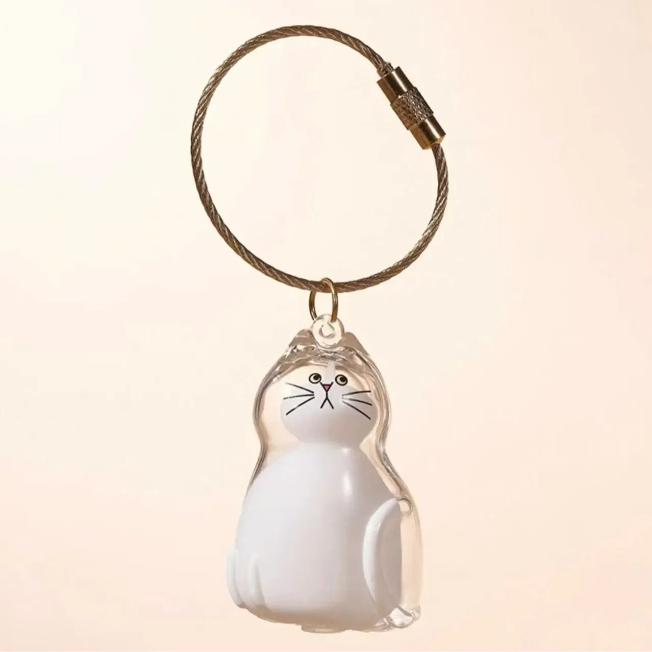 Adorable Pet Fur Storage Ornament Creative Cat Hair Collection Capsule Keychain Unique Keychain Trendy Souvenir for Pet Lover