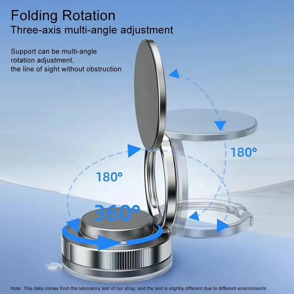Magnetic Phone Holder 360 Rotatable Foldable Adjustable Vacuum Magnetic Car Mount Hands-Free Suction Cup Phone Holder Universal