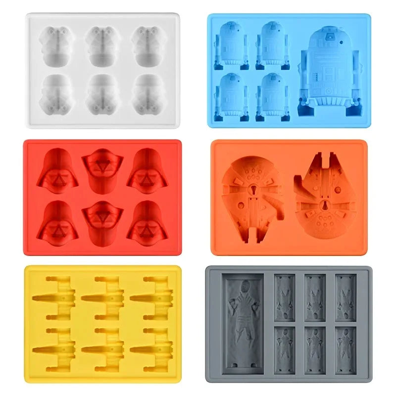 3D Cartoon Silicone Mold for Baking Chocolates Gummy Candy Jello Ice Cube Soaps Gypsum Form Plaster Mould for War Fans