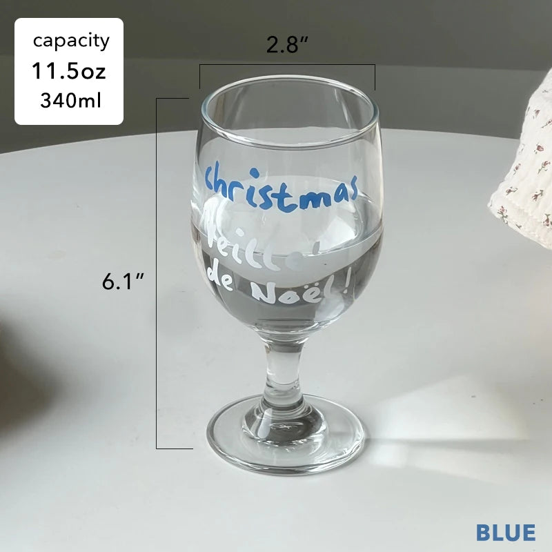 Exquisite Christmas Wine Glass - Glass Cup for Festive Holiday Drinks & Decor, Ideal for Gifting at Parties and Celebrations