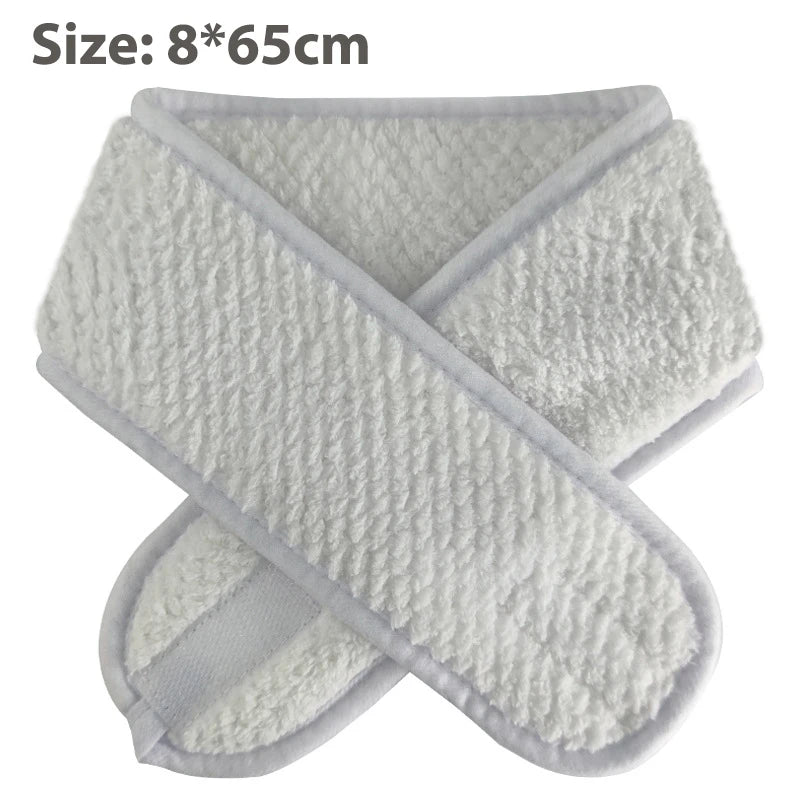 Adjustable Makeup Headband Soft Fleece Face Wash Towel Bath Spa Facial Hairband Skincare Beauty Head Wrap Accessory