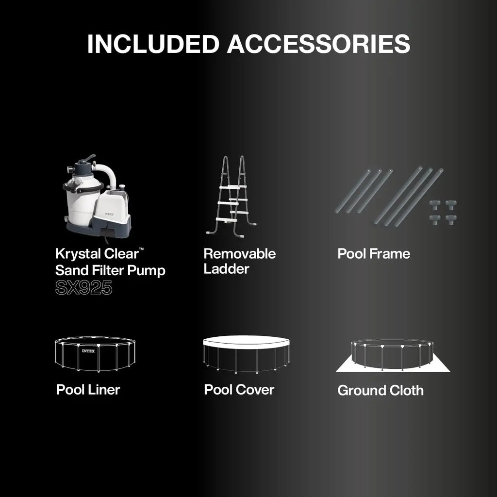 26309MZ 14ft x 42in Ultra XTR Frame Deluxe Above Ground Swimming Pool Set with 925 GPH Sand Filter Pump, Removable, Customized