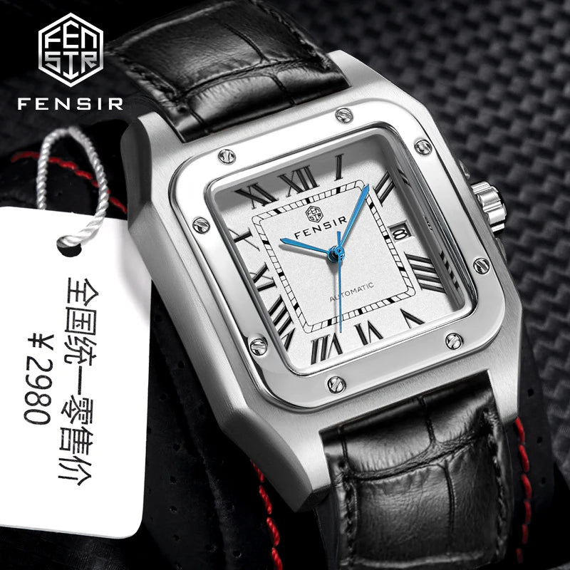 New Square Business Men's Watch in European, American, Japanese, and Korean Style, Party Gift Watch, Fashionable Casual Versatile Personality Quartz Watch for Young Men, Students, and Social Guys, the Best Gift for Him
