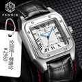 New Square Business Men's Watch in European, American, Japanese, and Korean Style, Party Gift Watch, Fashionable Casual Versatile Personality Quartz Watch for Young Men, Students, and Social Guys, the Best Gift for Him