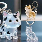 Pet Fur Keepsake Capsule Keychain, Transparent Souvenir Gift for Pet Lovers