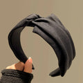 Korean Style Knit Headband Soft Knitting Cotton Makeup Hair Hoop Crumpled Texture Wide Bezel Ladies Hair Accessories