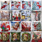 45CM Merry Christmas Cushion Cover Pillowcase 2023 Christmas Decorations for Home Ornament Happy New Year Christmas Decor 2022
