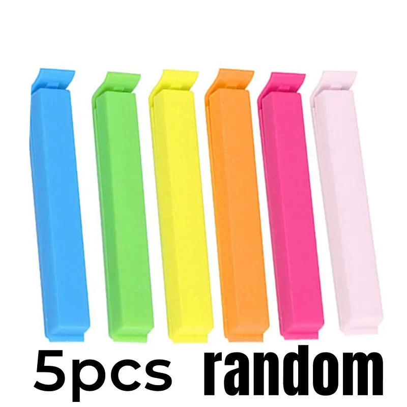 10/5PCS Portable Kitchen Storage Food Snack Seal Sealing Bag Clips Sealer Clamp Plastic Tool Kitchen Accessories Food Bag Clips