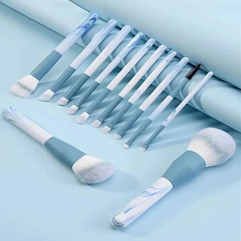 12pcs Professional Makeup Brush Set Premium Synthetic Foundation Concealer Powder Eyeshadow Blush Brushes Hygienic Beauty Tools