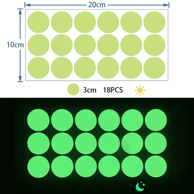 Luminous Dots Wall Stickers Fluorescent Home Children's Room Wall DIY Self-adhesive Decorative Glow In The Dark Stickers