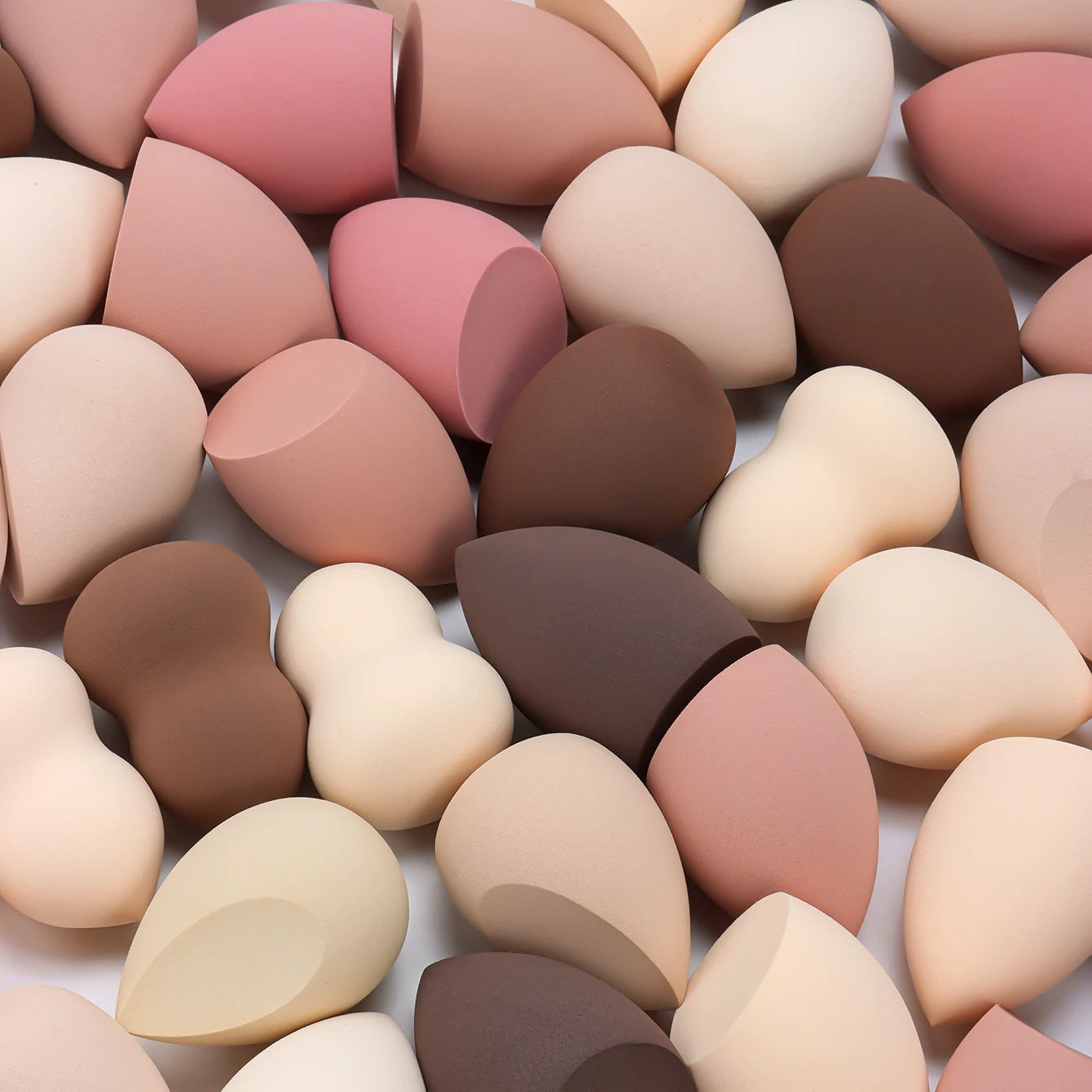 3/8/12/16/24/32/48Pcs Milk Coffee Makeup Sponge, Suitable for Applying and Setting Makeup, Suitable for All Skin Types