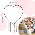 2pcs Metal Stackable Garden Trellis Plant Cage & Supports  for Decorative Vines Flowers Ivy Plant Support (Heart, 9.5in)