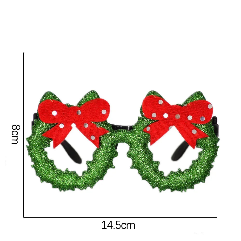 Christmas Glasses Santa Claus Xmas Tree Snowman Plastic Glasses Kid Gift Xmas Party Supplies Photo Props Christmas Decoration