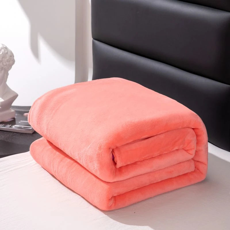 Flannel Blanket - High-weight Multi-functional Soft Blanket with Skin-friendly Texture and Multiple Color Options Available
