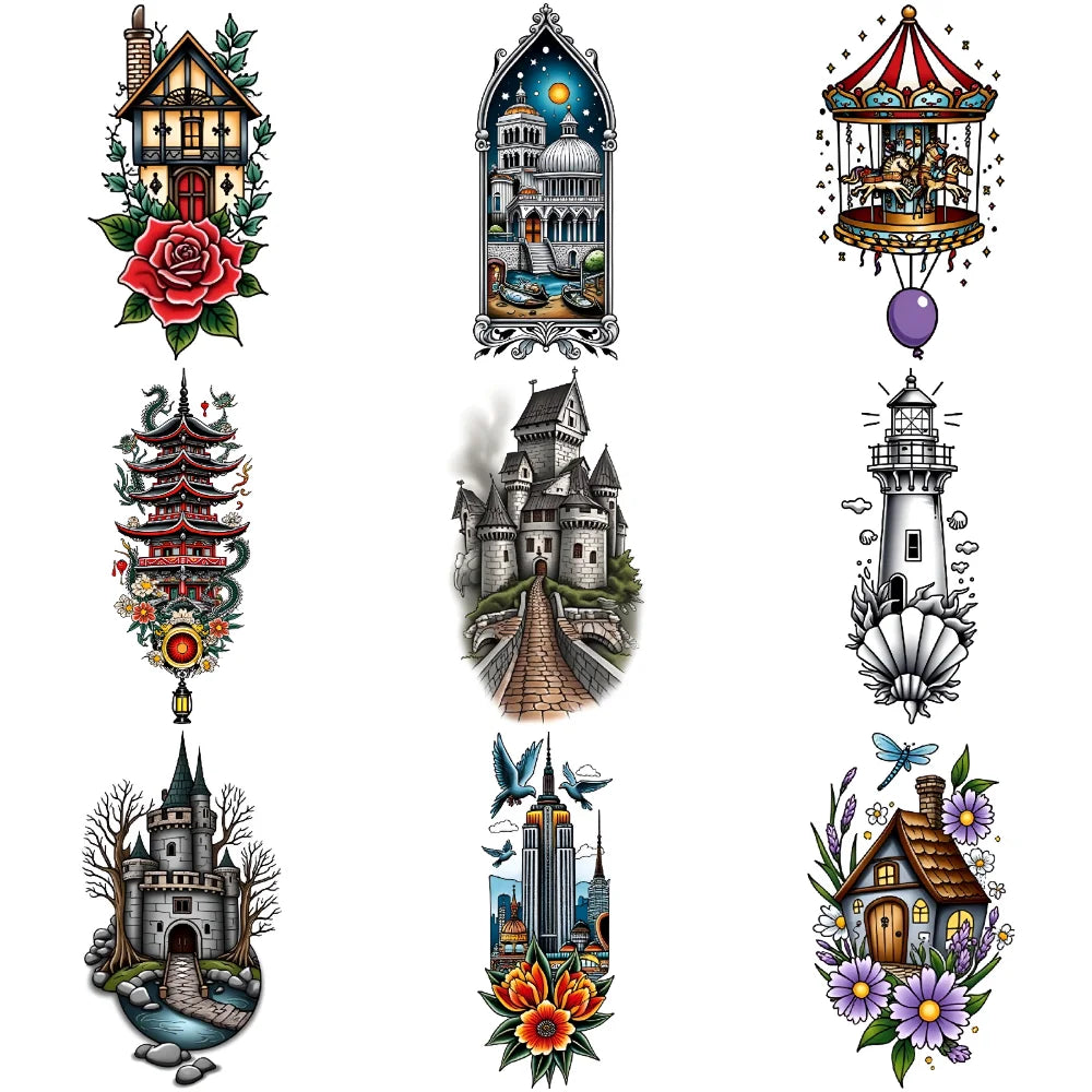 Tattoo Stickers English Word Waterproof Long Lasting Realistic Transfer Temporary Black Letters Feather Body Art For Men Women