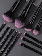 17 makeup tools set 12 face makeup brush set with Makeup Egg Triangle Powder Puff Makeup brush storage bucket Makeup tools