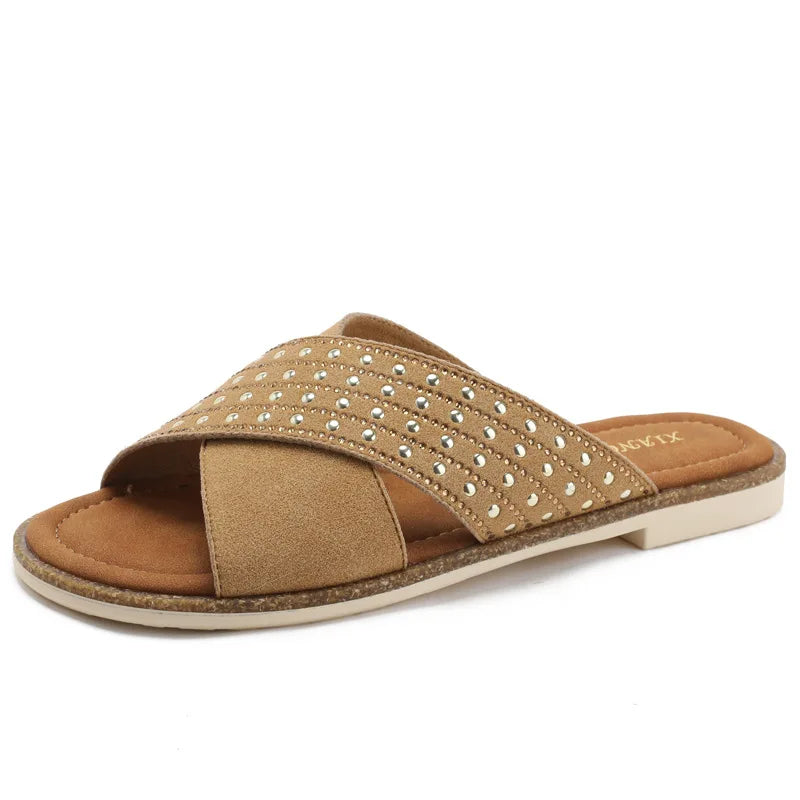 Summer Sandals Shoes for Woman Fashion Outdoor Flat Slippers Sandals Open Toe Casual Beach Slides Shoes Zapatos Para Mujer тапоч