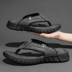 Mens Casual Slippers Summer Outdoor Open Toe Beach Shoes Soft Bottom Comfortable Vacation Indoor Sandals Fashion Non Slip Breath