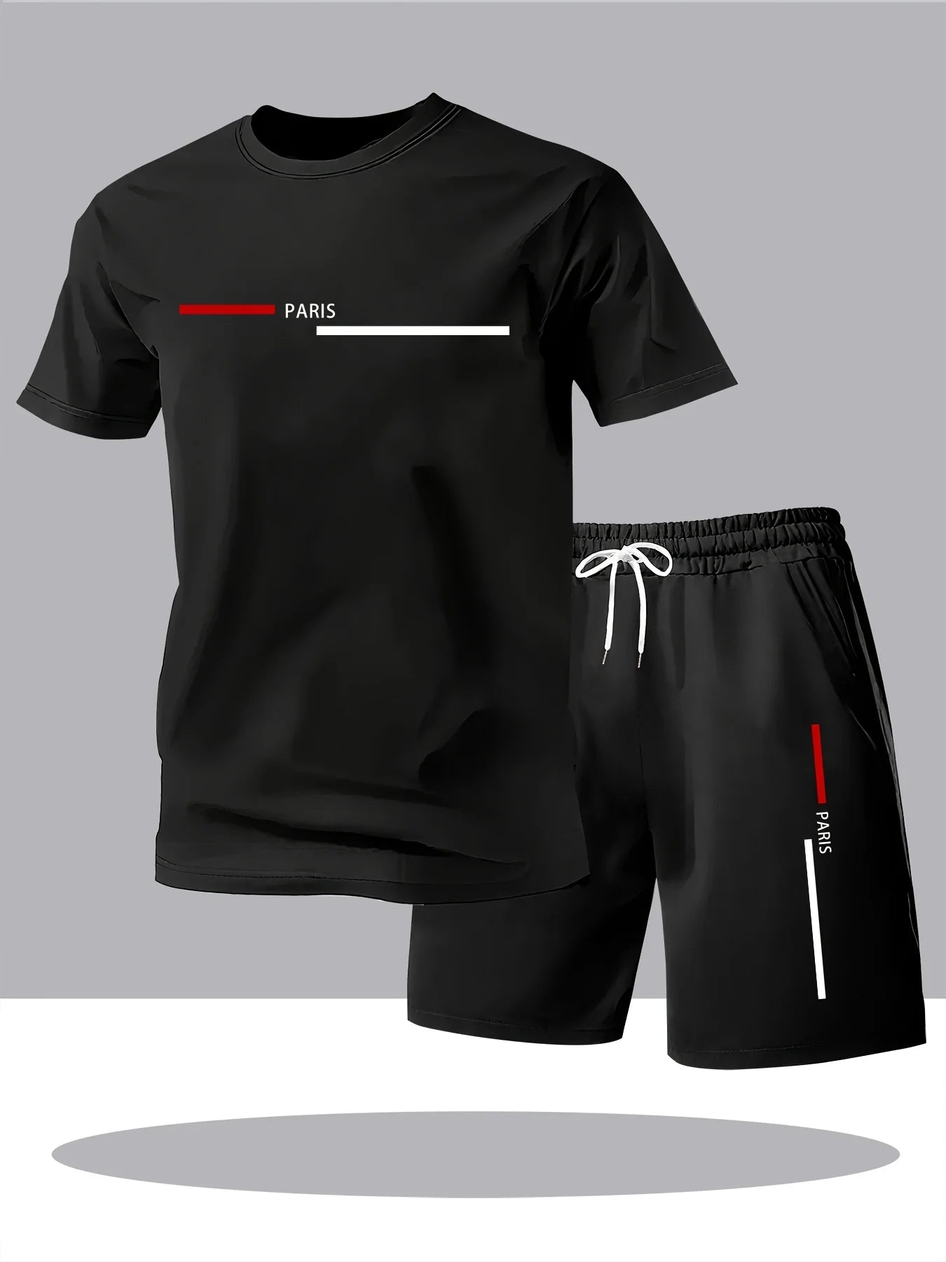 New men's sportswear set casual shorts and T-shirt set breathable modern two suitable for outdoor activities Men's clearance