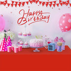 Red Plastic Tablecloth, Premium Decorative Red Disposable Tablecloth, Rectangular Party Tablecloth For Birthday, Christmas