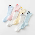 Summer Baby Socks Outdoor Anti-mosquito Newborn Infant Mesh Knee High Socks Cute Animal Cotton Breathable Kids Long Socks