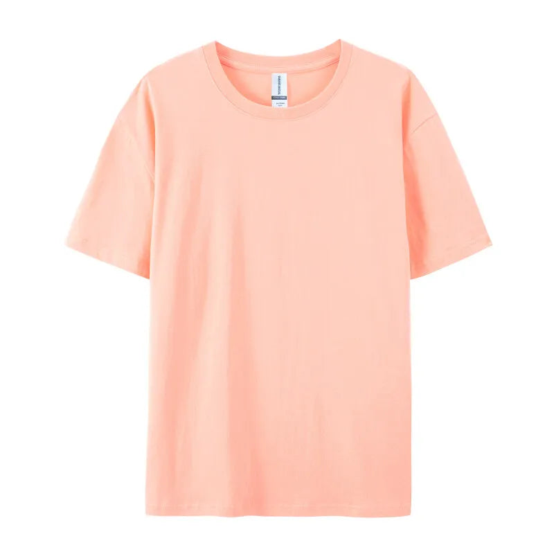 Free printing 180Gsm 100% Cotton Short Sleeve Tops Tee  Custom Order Choice Yourself Unisex O-Neck Men T-Shirt Plus Size S-6XL