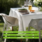 Disposable PE Table Covers Cloth Tablecloth Easy Cleanup Plastic Rectangle White Plastic Tablecloth for Party Wedding 10/5/2pcs